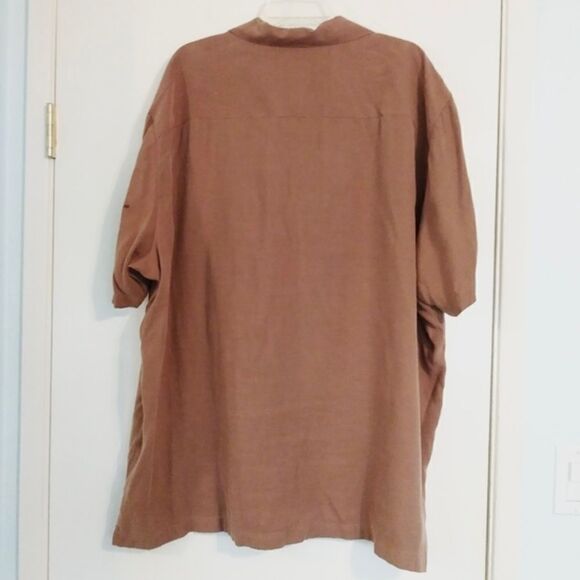 Quick Reflex Terra Cotta Short Sleeve Button Up Shirt - Picture 2 of 5